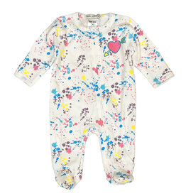 Little Mish Bright Splatter Heart Footie