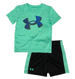 Under Armour Green/Blue Logo Short Set