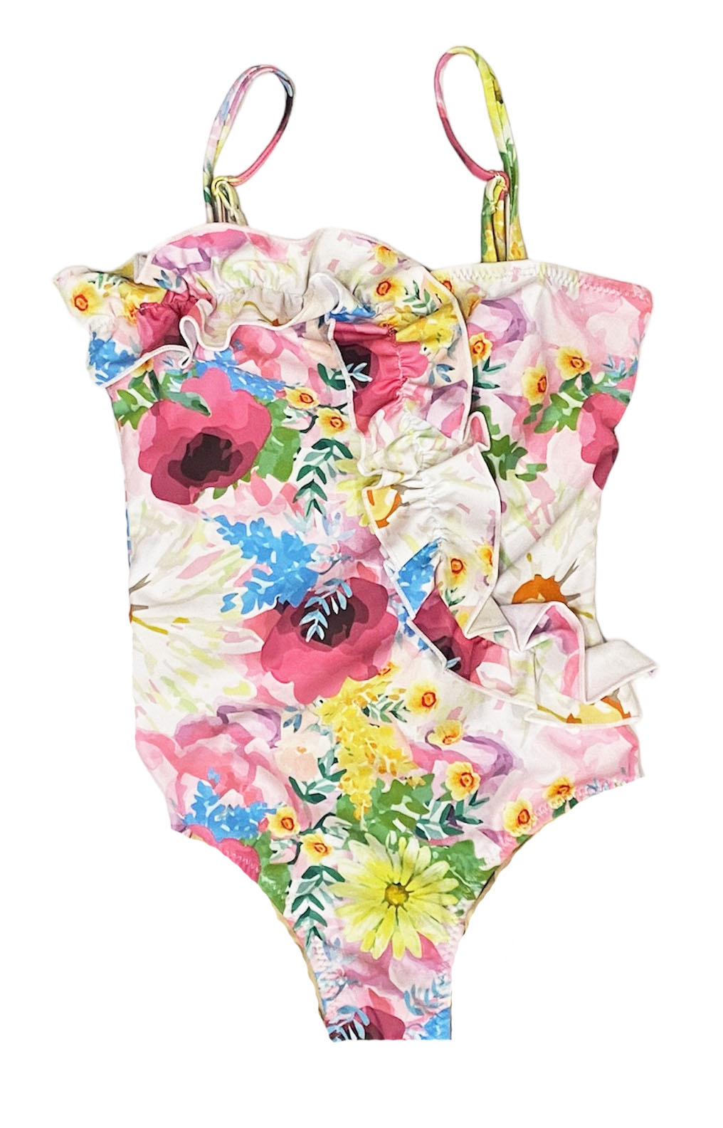 Shade Critters Watercolor Floral Ruffle 1 pc Swimsuit