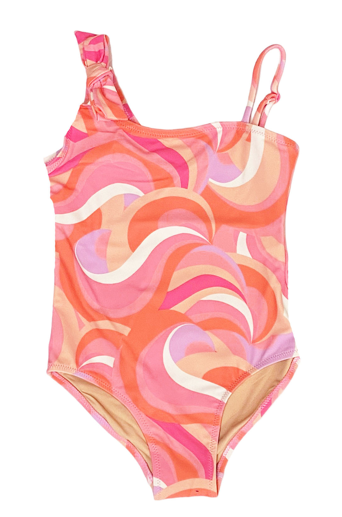 Shade Critter Pink Waves One Shoulder Swimsuit