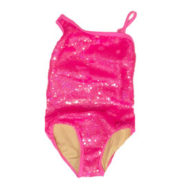 Shade Critters Hot Pink Sequin One Shoulder Swimsuit