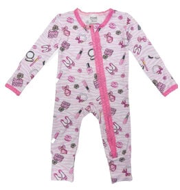 Esme Pink Glam Flip Footie