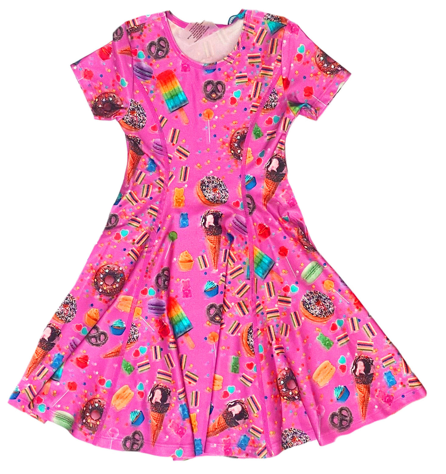 Terez Pink Candy Spill Skater Dress