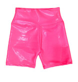 Dori Lame Neon Pink  High Waisted Bike Short