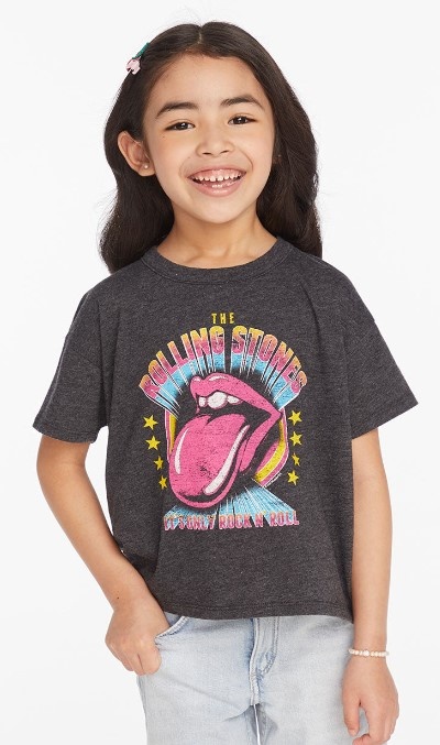 Chaser Rolling Stones SS Crop Tee