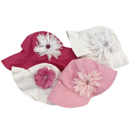 Bari Lynn Crystal Chiffon Flower Bucket Hat