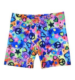 Dori Neon Grafitti Spandex Bike Shorts