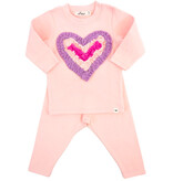 Oh Baby! Multi Terry Ruffle Heart  L/S 2 pc Set