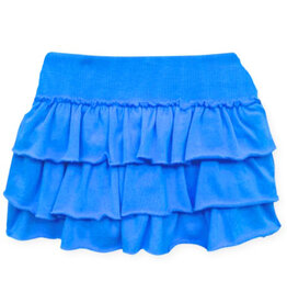 KatieJ NYC Sky Blue Shane Ruffle Skort