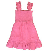 FBZ Hot Pink Gauze Smocked Dress