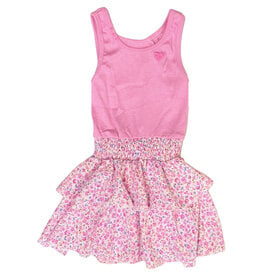 FBZ Pink Floral Chiffon Dress