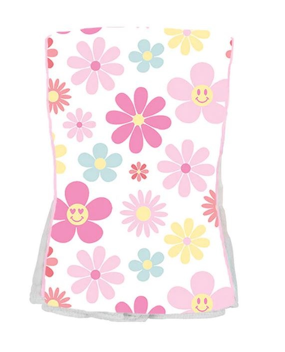Baby Jar Flower Power Burp Cloth