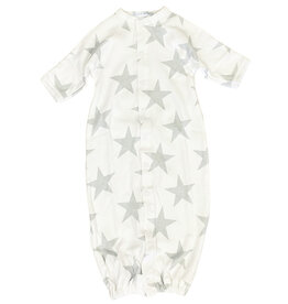 Baby Steps White/Grey Stars Conv. Gown