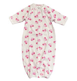 Baby Steps Watercolor Hearts Conv Gown NB