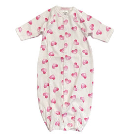 Baby Steps Watercolor Hearts Conv Gown NB