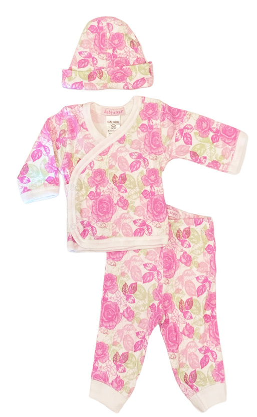 Baby Steps Pink Bouquet 3 pc Set