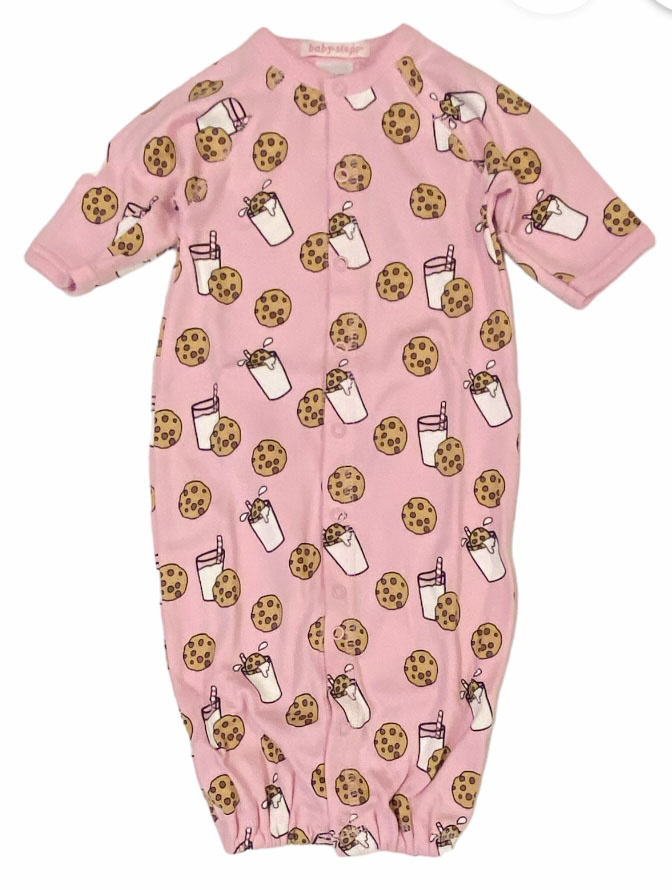 Baby Steps Pink Milk and Cookies Conv Gown