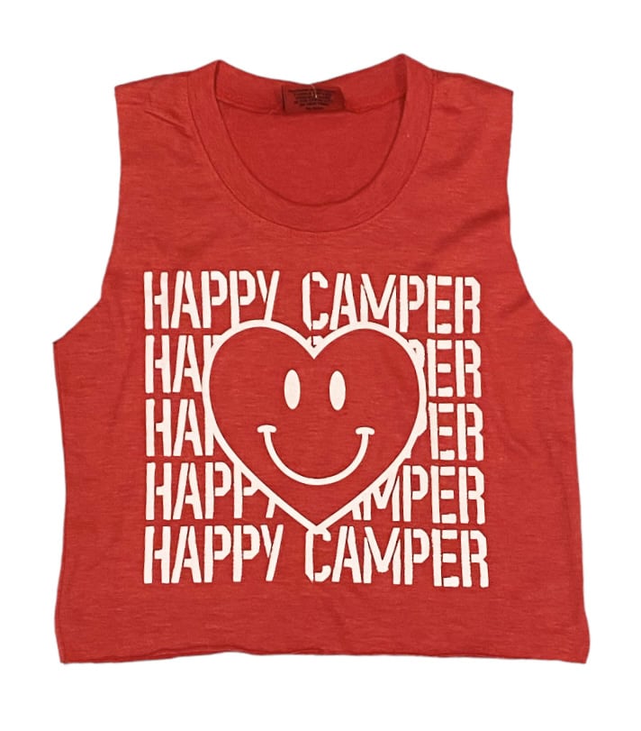 Firehouse Red Happy Camper Tank Top