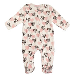 Baby Steps Leopard Hearts Footie