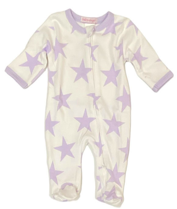 Baby Steps Lilac Stars Footie