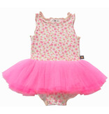 Petite Hailey Neon Pink Floral Infant Tutu Dress