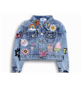 Lola & the Boys Patch Crop Denim Jacket