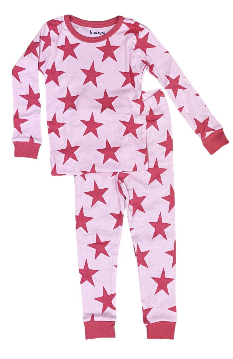 Baby Steps Large Pink Star PJ Set