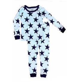 Baby Steps Large Blue Star Infant PJ Set