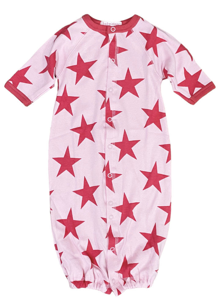 Baby Steps Large Pink Star Conv Gown