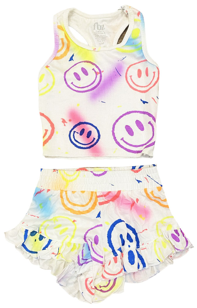 FBZ Multi Smile Splatter Infant Short Set