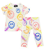 FBZ Multi Smile Splatter Toddler Legging Set