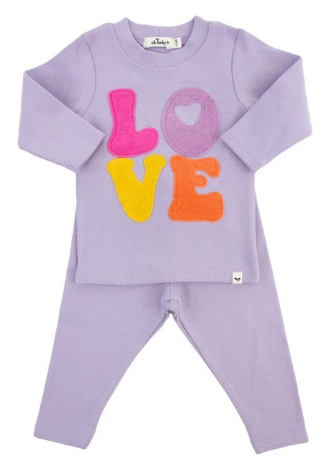 Oh Baby! LOVE Terry Orchid L/S 2 pc Set