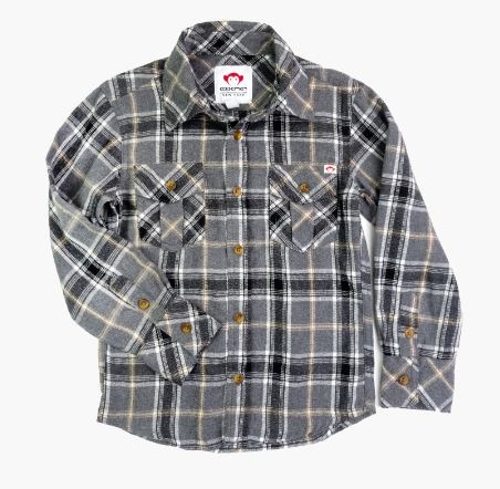 Appaman Grey/Beige Plaid Flannel Shirt