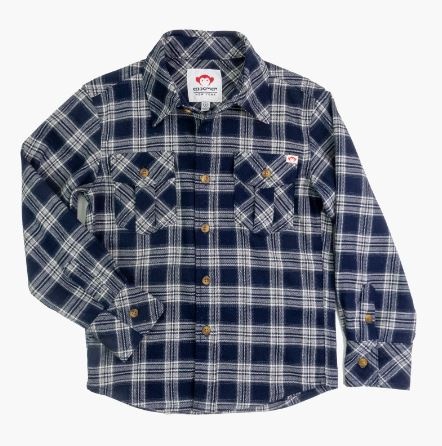 Appaman Navy Plaid Flannel Shirt