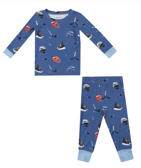 Angel Dear Blue Hockey PJ Set