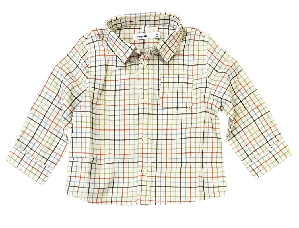 Mayoral Soft Outdoor Check Infant Shirt