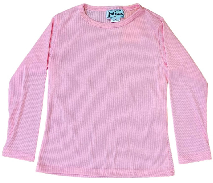 Dori Pink LS Ribbed Top