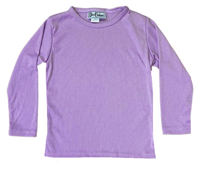 Dori Lavender LS Ribbed Top