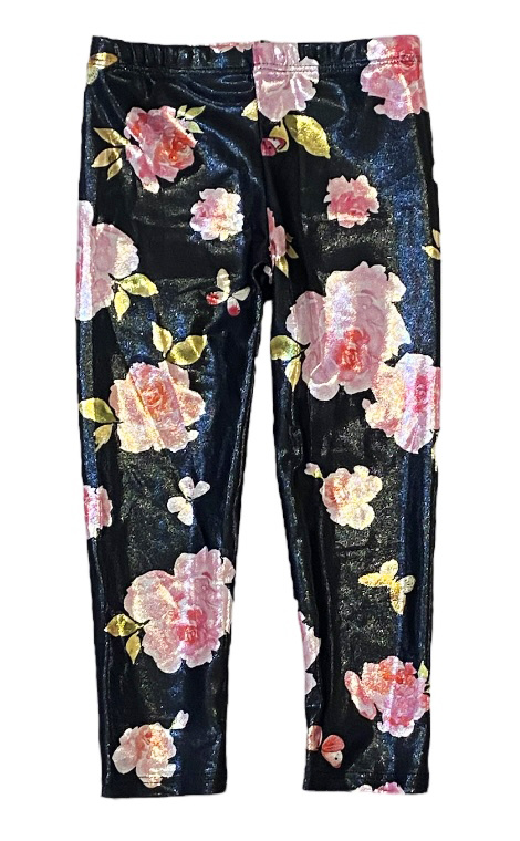Social Butterfly Sparkle Roses Infant Leggings
