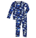 Macaron+Me Blue Camo Dino PJ Set