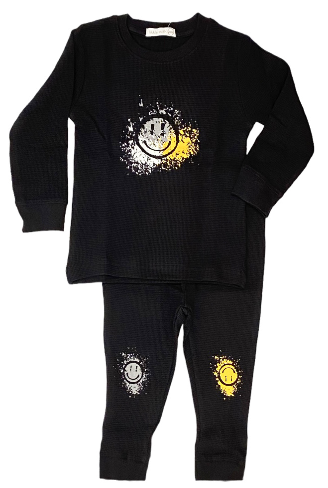 Little Mish Gold Graffiti Thermal Pant Set