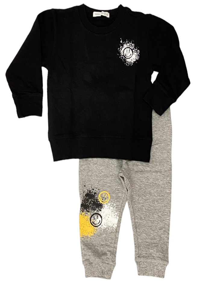 Little Mish Gold Graffiti Sweatpant Set