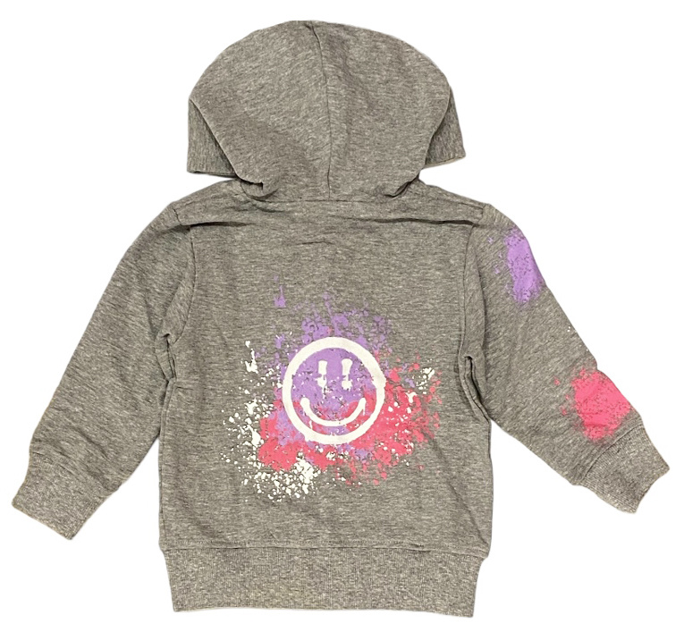 Little Mish Pink Graffiti Zip Hoodie