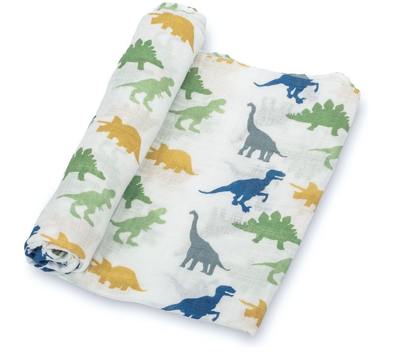 Dinos Muslin Swaddle Blanket