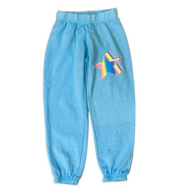 Firehouse Aqua Neon Ombre Star Fleece Sweatpant
