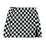 KatieJ NYC Blk/Wht Check Sequin Skirt