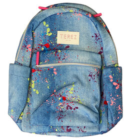 Terez Denim Paint Splatter Backpack