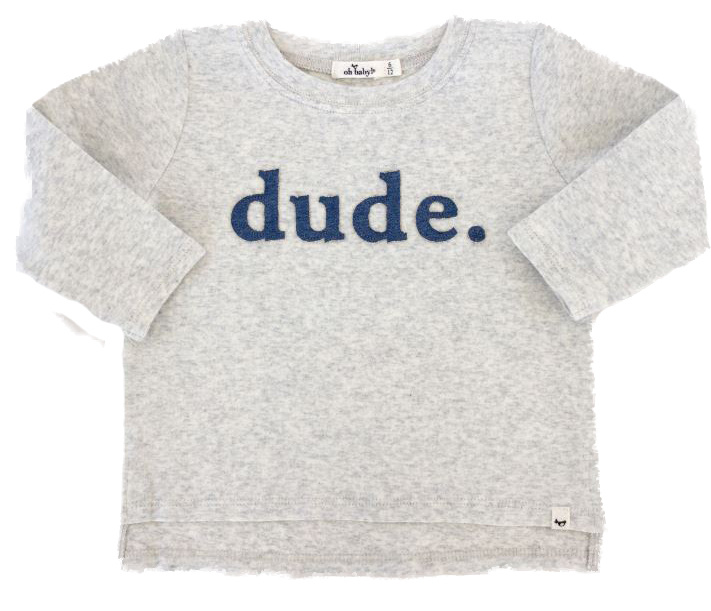 Oh Baby Heather Denim Dude Top