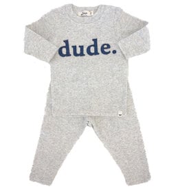 Oh Baby Heather/Denim Dude 2pc Set