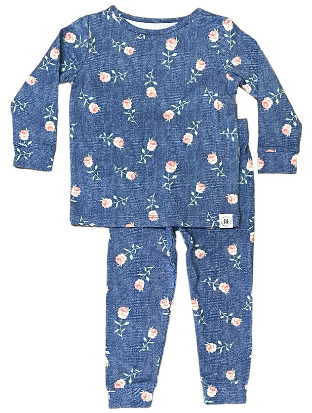 Roxanne Denim Floral 2pc PJ Set